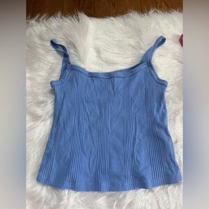 PINK Victoria's Secret Ribbed Blue Camisole